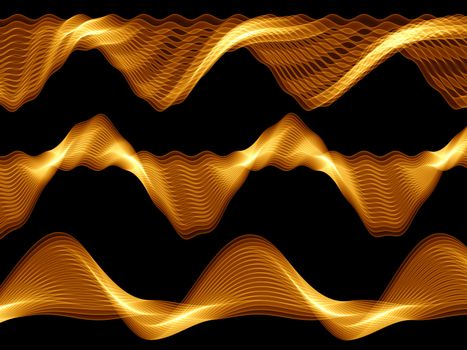 Sine waves background suitable for audio, music and science related projects