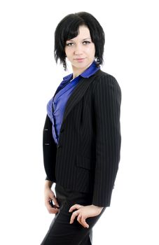 Portrait of a business woman. Over white background.