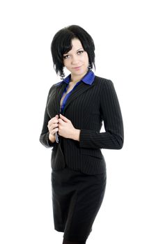 Portrait of a business woman. Over white background.