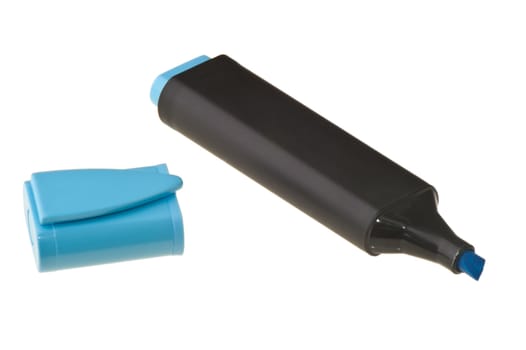 a highlighter blue on white background