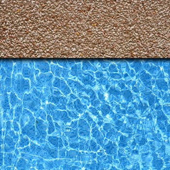 red sand stone pavement with pool edge background