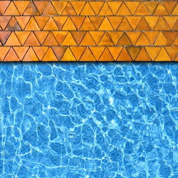 triangle stone pavement with pool edge background