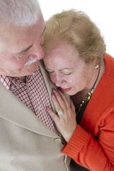 It's important being there when you needed when you get older. Showing trust by holding his chest, closing her eyes.