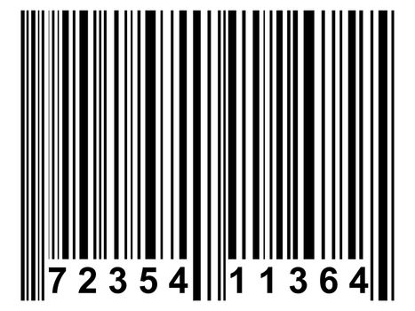 A simple barcode. All isolated on white background.