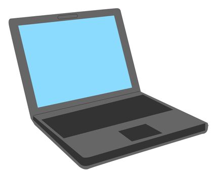 A stylized notebook computer. All isolated on white background.