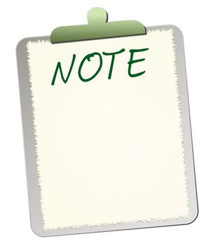 An illustration of a notepad on a terminal board.