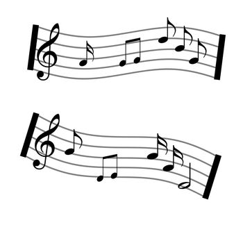 Some scores like used in music books.