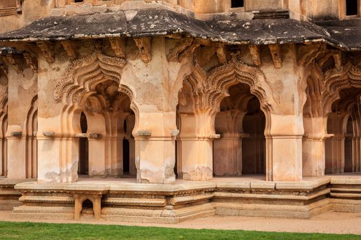 Lotus Mahal details. Royal Centre. Hampi, Karnataka, India