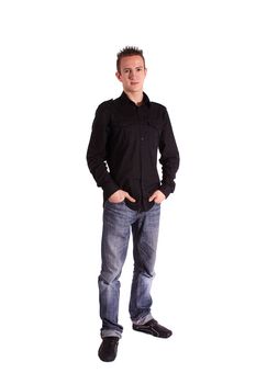 A young handsome man standing in front of a white background.
** Note: Slight graininess, best at smaller sizes.