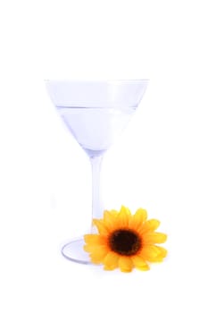 A cocktail glass. All isolated on white background.