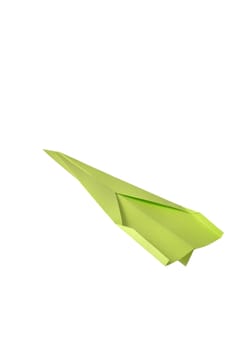 Paper aeroplane, isolated on white background.