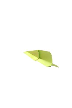 Paper aeroplane, isolated on white background.