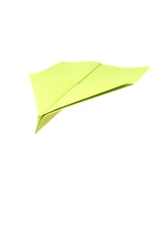 Paper aeroplane, isolated on white background.