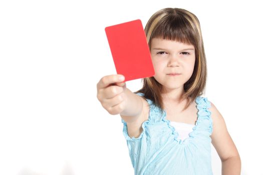 A young girl books someone. All isolated on white background.