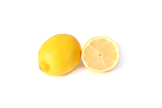 Two juicy lemons. All isolated on white background.
** Note: Shallow depth of field
