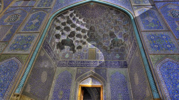 Portal of entry to the Mosque Ghal-e-Tabarok, Isfahan, Iran