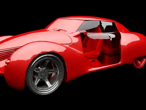 Generic and futuristic model of car