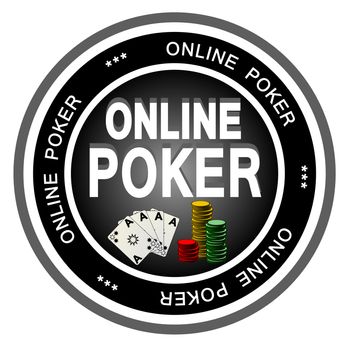 An illustrated dark badge symbolizing classical online poker.