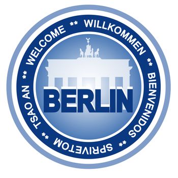 An illustrated badge symbolizing the city of Berlin.