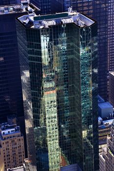 Building Reflections of Skyscraper Glass Creates Intricate Patterns and Designs New York City