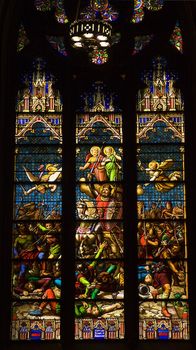 Conquering King on Horseback Stained Glass Saint Patrick's Cathedral New York City