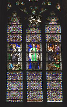 Saint Peter Stained Glass Long Saint Patrick's Cathedral New York