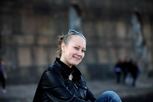 Portrait of young woman