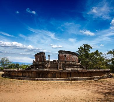 Ancient Vatadage (Buddhist stupa) in Pollonnaruwa, Sri Lanka