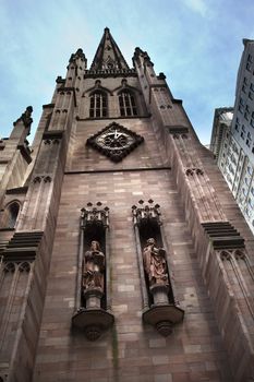 Statues of Matthew and Mark by Farmer and Brintley in 1901 Southern Side of Trinity Church New York City