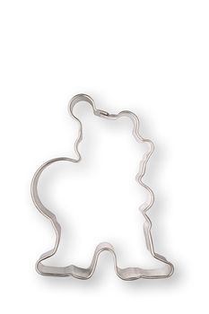 Santa shaped cookie cutter with clipping path