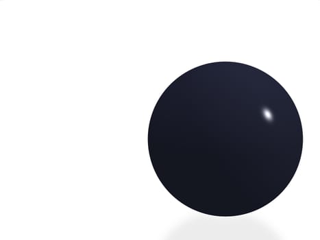 The black isolated sphere (high resolution) with a soft forward shadow