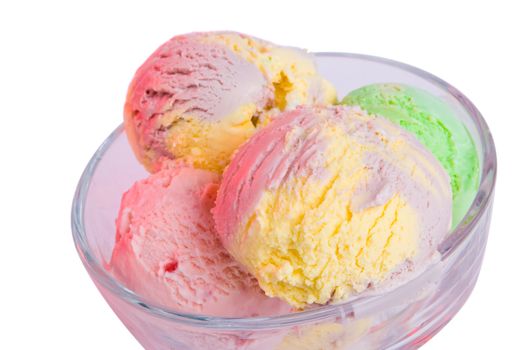 delicious ice cream sundae close-up