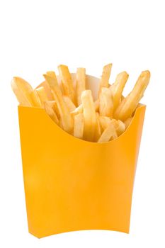 french fries in yellow box