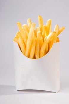 french fries in white box