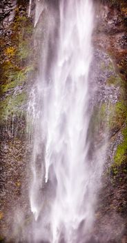 Long White Water Spray Abstract Multnomah Falls Waterfall Columbia River Gorge, Oregon, Pacific Northwest
