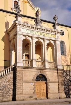 Portal of church Maria Himmelfahrt in Deggendorf, Bavaria