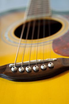 closeup of a guitar