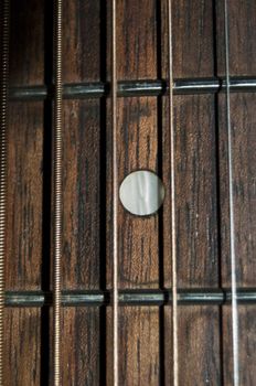 closeup of a guitar