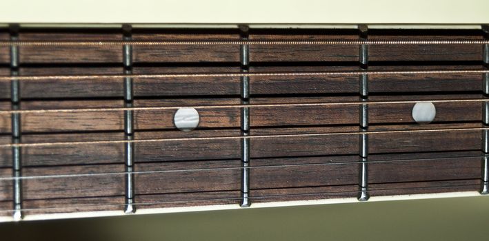 closeup of a guitar