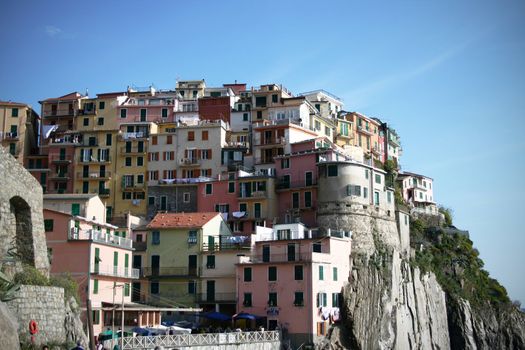 View of Manarola in Italy