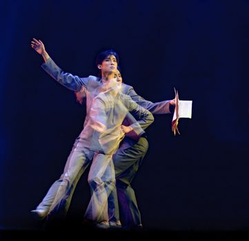 CHENGDU - DEC 20: Beijing Dance Academy perform Solo dance "Poem of long river" at JINCHENG theater in the 7th national dance competition of china.Dec 20,2007 in Chengdu, China.
Choreographer: Xiao Xiangrong, Chang Xiaoni, Cast: Sun Rui