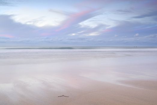 Slow shutter abstract seascape. Simple composition.