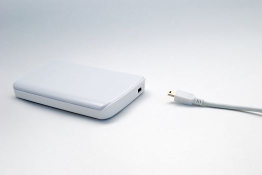 Portable external hard drive with mini USB connection