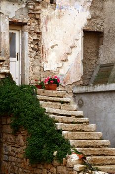 Old house in Town Fazhana. Croatia. Europe