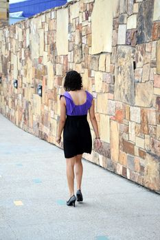 African american female beauty outside.