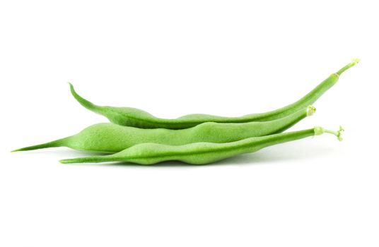 Green pod isolated on white