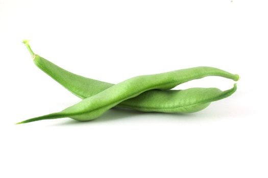 Green pod isolated on white