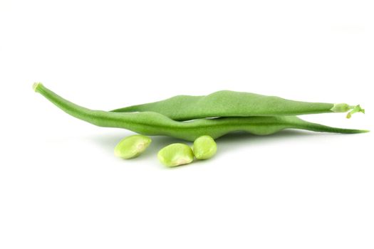 Green pod isolated on white