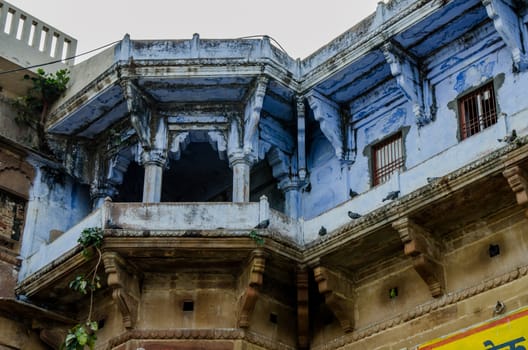 detail of a building in the city of Varanari, India