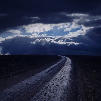 road in night